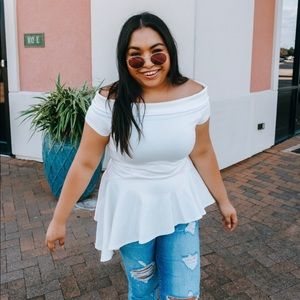 Lulus White off the shoulder top
